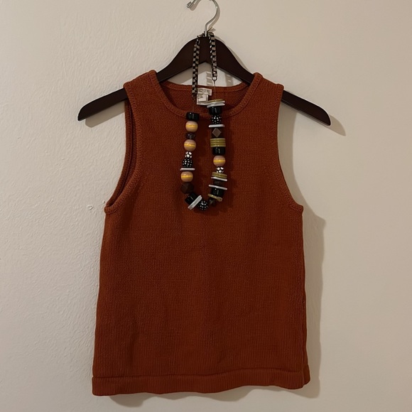 J. Crew Factory Cotton sweater tank top - Rust - Picture 2 of 4